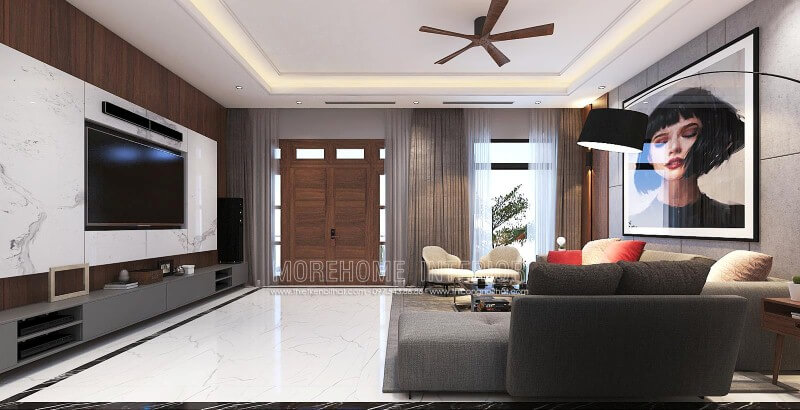 Thiết kế nội thất phòng khách biệt thự