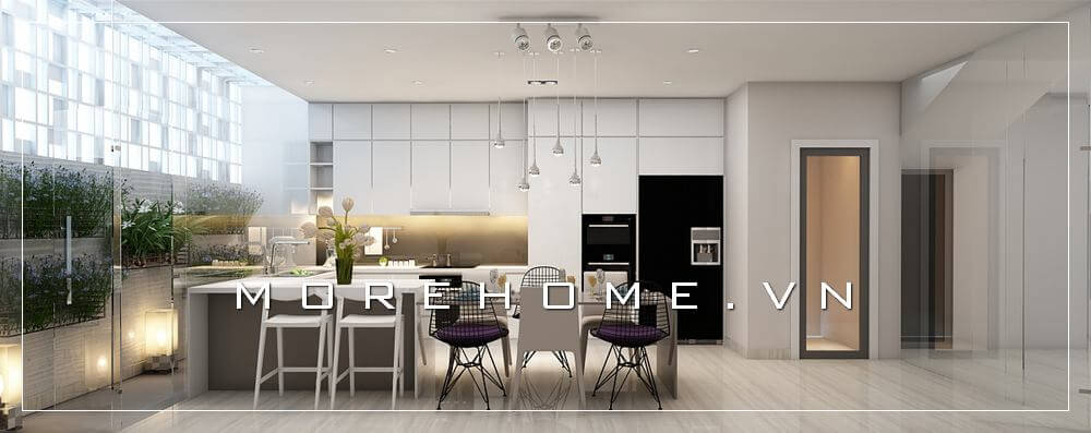 Liệt kê các mẫu tủ bếp nhà phố gỗ công nghiệp công nghiệp An Cường acrylic đẹp