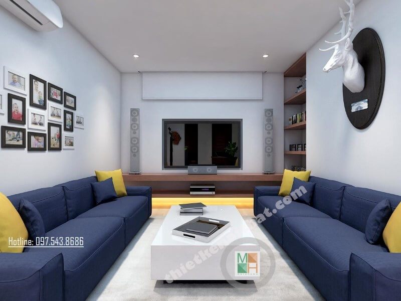 Trang trí nội thất phòng khách đẹp với bộ sofa bọc vải cao cấp